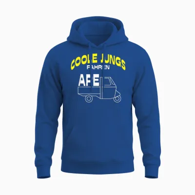 Men's Cool Boys Driving Ape 50 Tm Funny Slogan T-Shirt, Black Unisex Hoodie - Royal