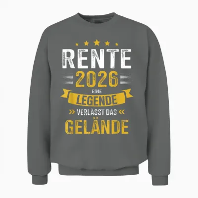 Rente 2026 Eine Legende Verlässt Das Gelände Rentner Unisex Sweatshirt - Graphite Heather