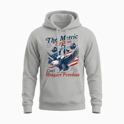The Metric System Can't Measure Freedom Eagle Usa Unisex Hoodie - Ash