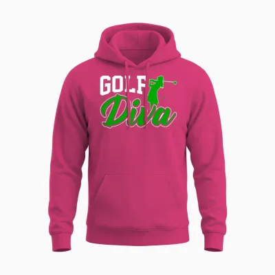 Golf Diva - Funny Golfing Golf Lover Women Lady Unisex Hoodie - Heliconia