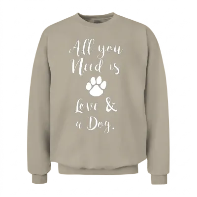 Love and a Dog Unisex Sweatshirt - Sand