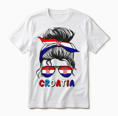 Hrvatska Kroatien Flagge Mädchen Kroatische Mädchen Kinder Unisex T-Shirt - White