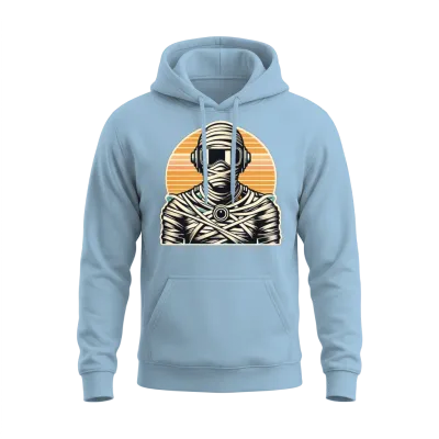 Retro Mummy Unisex Hoodie - Light Blue