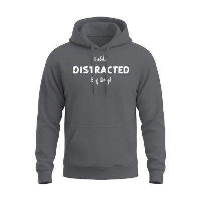 Easily Distracted by Dogs - Dogs Unisex Hoodie - Charcoal