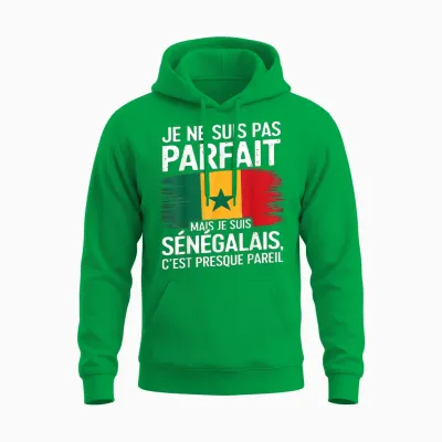 Je Ne Suis Pas Parfait but Senegalese Gift Humor Senegal Unisex Hoodie - Irish Green