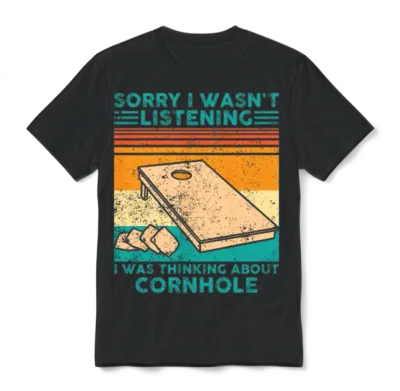 Funny Cornhole Unisex T-Shirt - Black