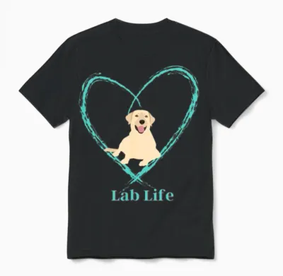 Yellow Lab Life Unisex T-Shirt - Black