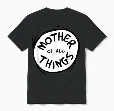 Dr. Seuss Mother of All Things Emblem Red Unisex T-Shirt - Black