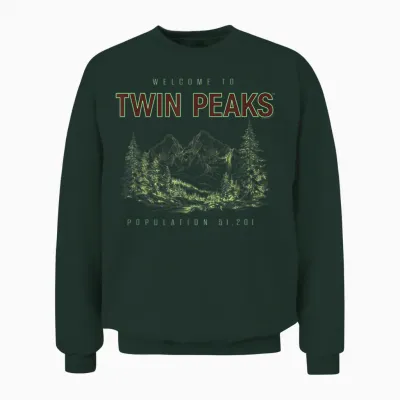 Twin Peaks Souvenir Welcome to Twin Peaks Tv Show Unisex Sweatshirt - Forest