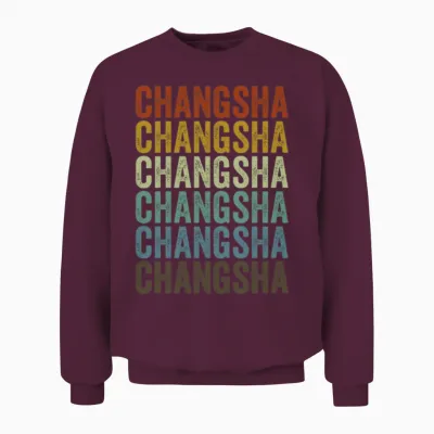Changsha China Retro Vintage Unisex Sweatshirt - Maroon