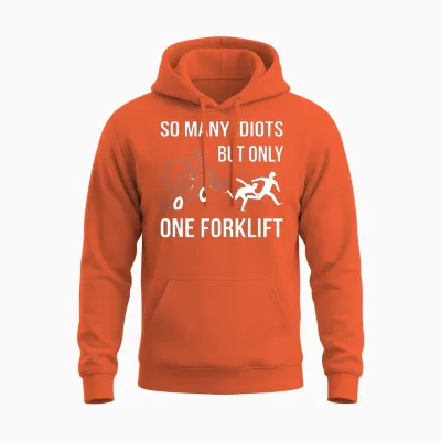 Warehouse Worker Forklift Operator Unisex Hoodie - Orange