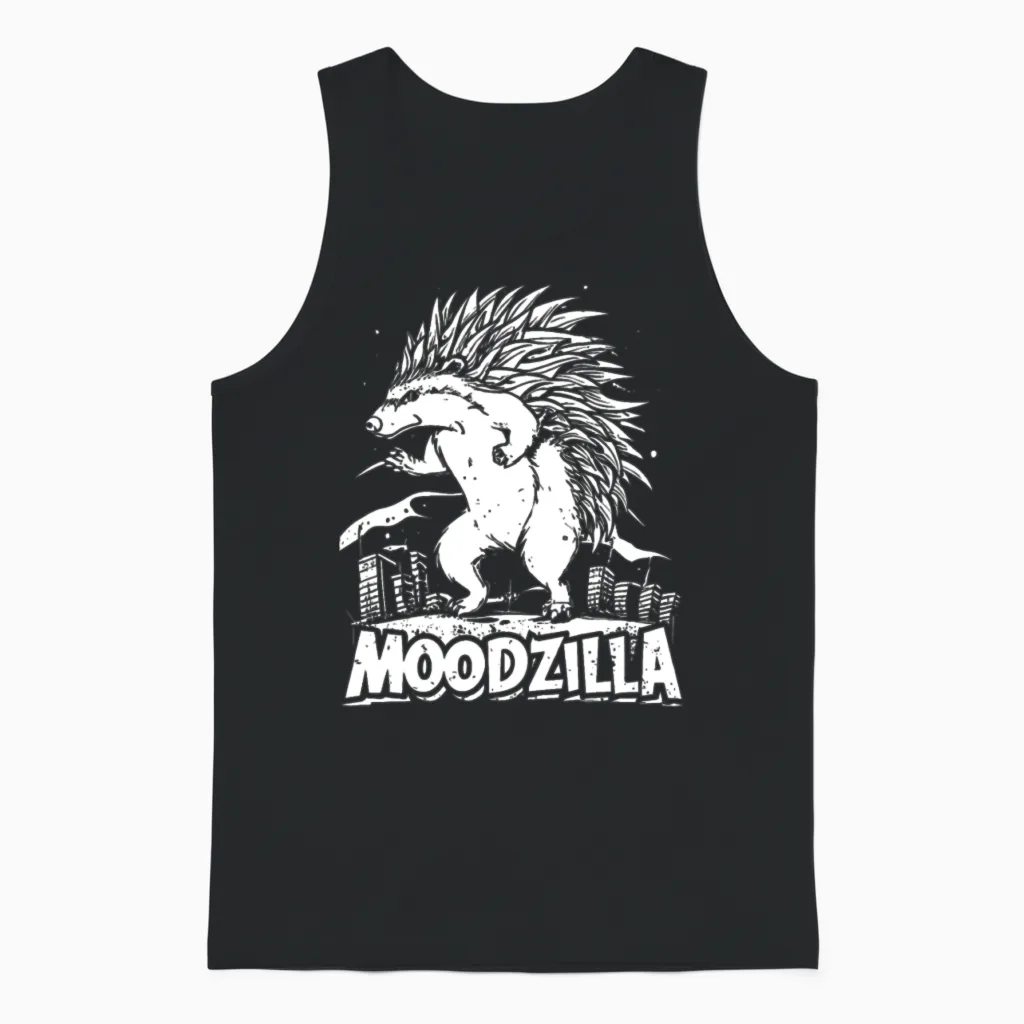 Porcupine Funny Unisex Tank Top - Black