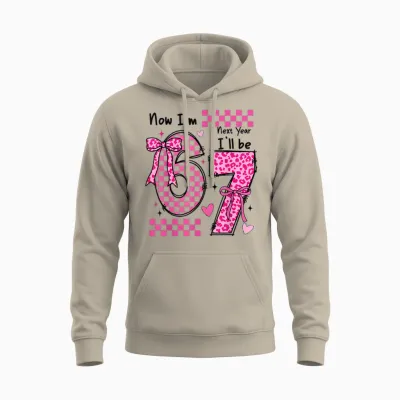 6th Birthday Girl Outfit Im 6 Year Old Birthday Next Be 7 Unisex Hoodie - Sand