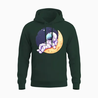 Funny Astronaut Unisex Hoodie - Forest