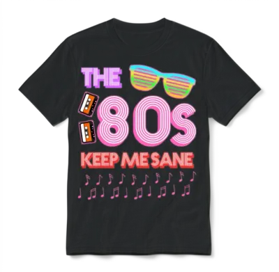 80s Retro 1980 Unisex T-Shirt - Black
