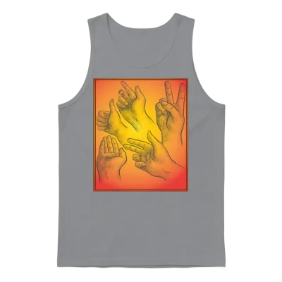 Sign Languages Fashion Design Unisex Tank Top - Sport Grey
