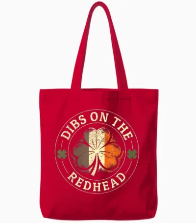 Dibs on the Redhead Shirt - Redhead Shirts for Men Tote Bags - Red