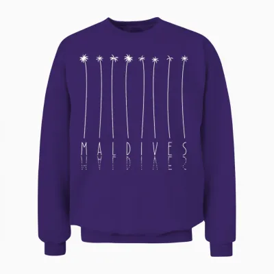 Palmenurlaub Auf Den Malediven Unisex Sweatshirt - Purple