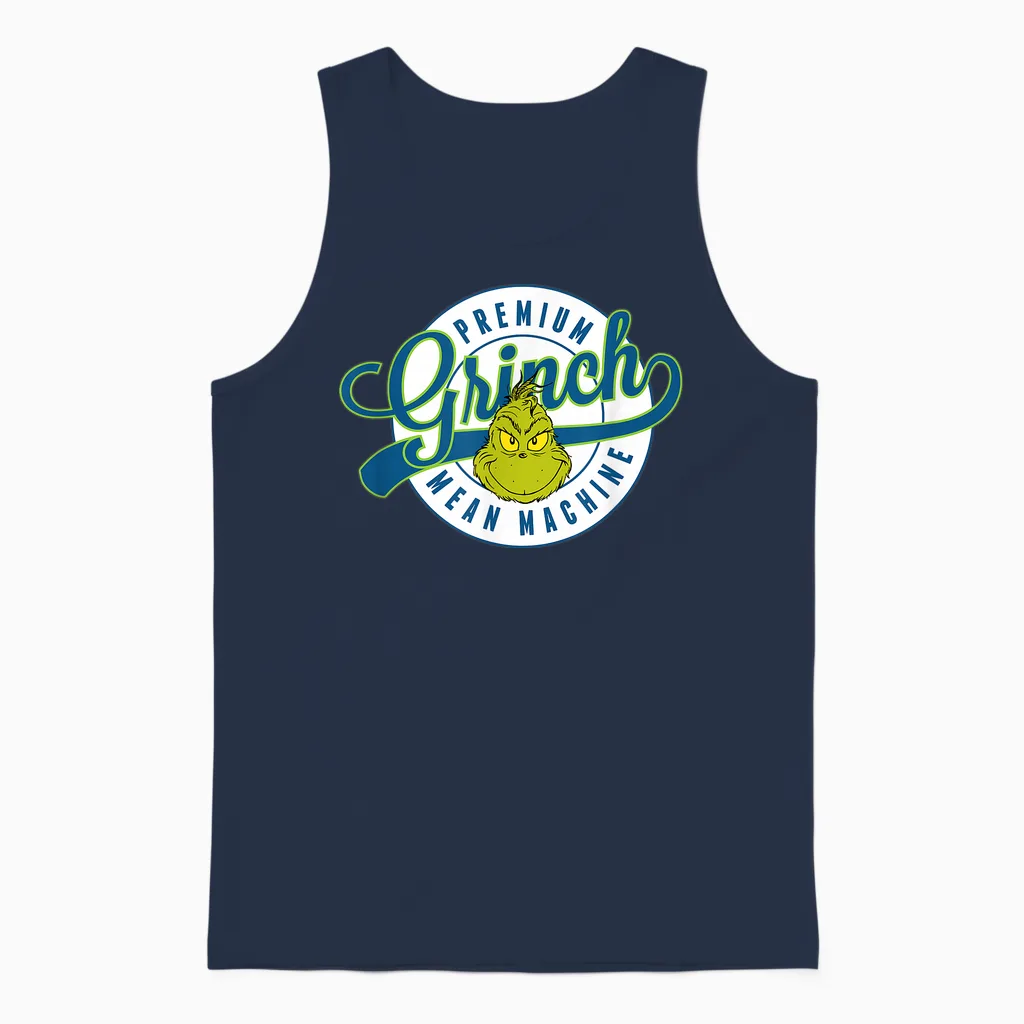 Dr. Seuss Grinch Mean Machine,short Sleeve Unisex Tank Top in Navy