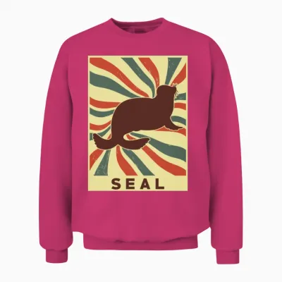 Seal Retro Vintage Unisex Sweatshirt - Heliconia