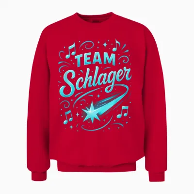 Team Schlager Party Music Apres Ski Unisex Sweatshirt - Red