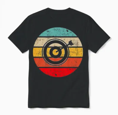 Darts Retro Unisex T-Shirt - Black