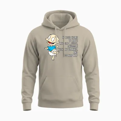Tommy Pickles - Juice, Blankie & Nap Nap Unisex Hoodie - Sand
