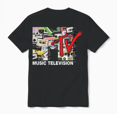 Logo 80s Vintage Cassette Tapes Remix Unisex T-Shirt - Black