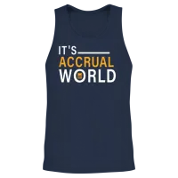 It's Accrual World Funny Accounting & Accountant Unisex Tank Top - Navy – 2