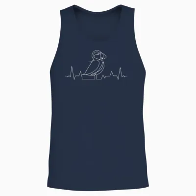 Puffin Bird Seabird Vintage Puffins Unisex Tank Top - Navy