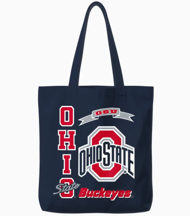 Ohio State Buckeyes Classic Black Officially Licensed Tote Bags in Navy
