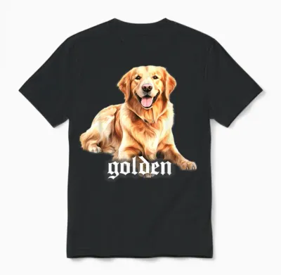 Golden Retriever Unisex T-Shirt - Black