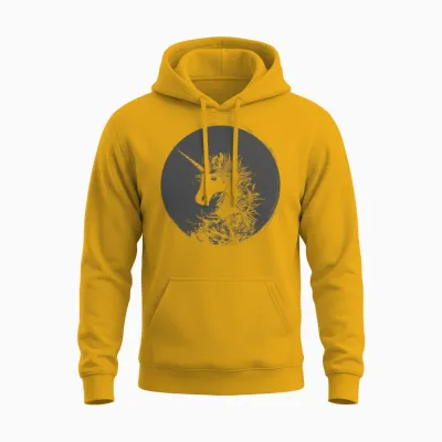 Head of a Unicorn Unisex Hoodie - Gold
