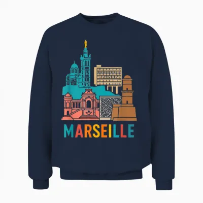 Marseille Unisex Sweatshirt - Navy