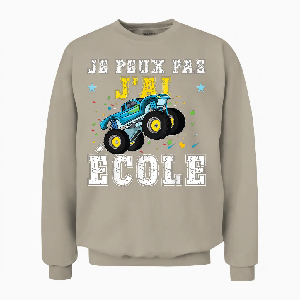 Je Peux Pas J'ai School Fun Back to School 2025 Unisex Sweatshirt in Sand