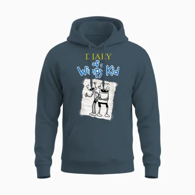 Diary of a Wimpy Kid Best Friends Sketch with Logo Funny Unisex Hoodie - Dark Heather