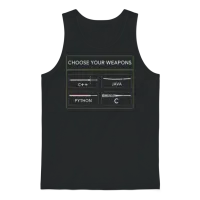Funny Computer Programmer Programming Languages Unisex Tank Top - Black – 1
