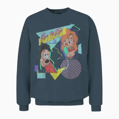Disney a Goofy Movie Max & Roxanne Eye to Eye Forever Unisex Sweatshirt - Dark Heather