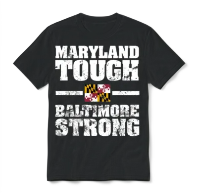 Maryland Tough Baltimore Strong Wes Moore Home Unisex T-Shirt - Black