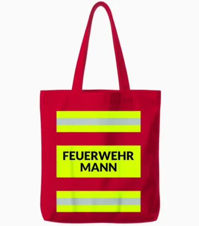 Feuerwehr Feuerwehrmann Kostüm Karneval Fasching Beruf Tote Bags - Red