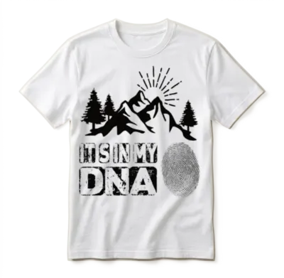 Hiking It in My Dna Unisex T-Shirt - White