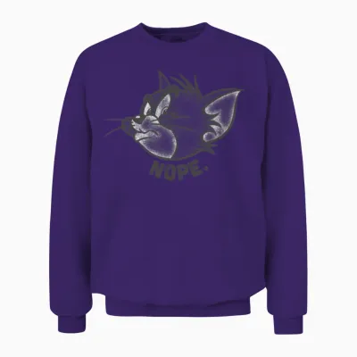 Tom and Jerry Nope Unisex Sweatshirt - Purple