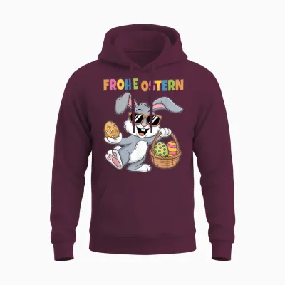 Ostergeschenke Ostern Outfit Junge Mädchen Kinder Osterhase Unisex Hoodie - Maroon