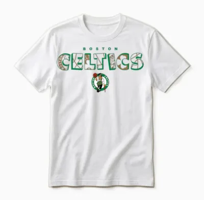 Nba - Boston Celtics Logo Knockout Weiß Unisex T-Shirt - White