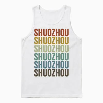 Shuozhou China Retro Vintage Unisex Tank Top - White
