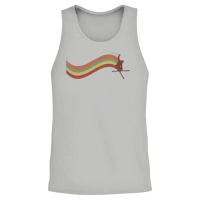 Skiing Mountains Winter Sports Nature Unisex Tank Top - Ash