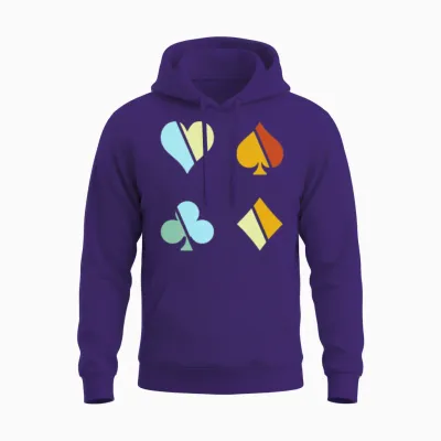 Poker Retro Unisex Hoodie - Purple