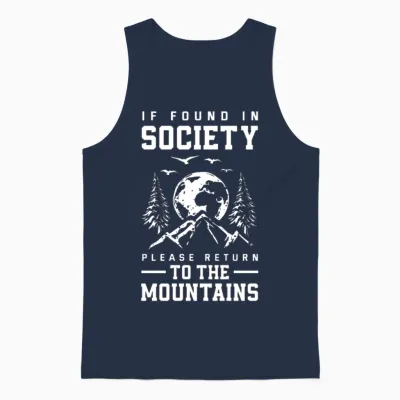 Funny Hiking Hiker Gift Unisex Tank Top - Navy