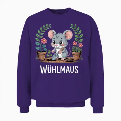 Wühlmaus Maus Garten Spruch Unisex Sweatshirt - Purple