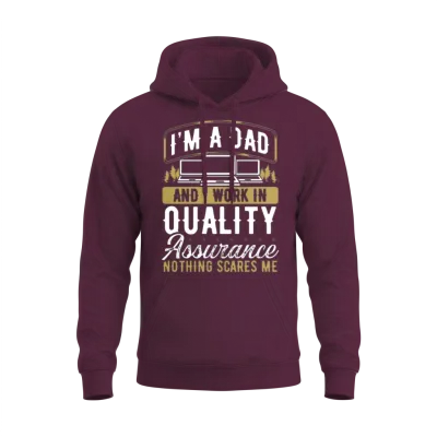 Quality Assurance Fathers Day Qa Engineering Dad Unisex Hoodie - Maroon